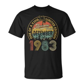 40 Years Old December 1983 Vintage 40Th Birthday T-Shirt - Seseable