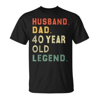 40Th Birthday Outfit For Present Vintage Dad 1980 T-Shirt - Monsterry