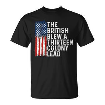 4Th Of July The British Blew A 13 Colony Lead Retro T-Shirt - Monsterry UK
