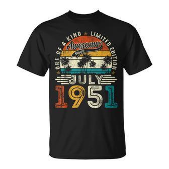 73 Years Old July 1951 Vintage 73Rd Birthday Men T-Shirt - Monsterry DE