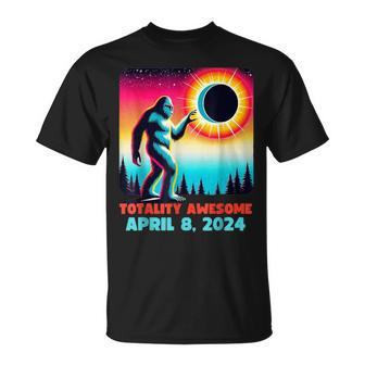 Alien Total Solar Eclipse 4082024 Apparel Big Foot T-Shirt | Mazezy