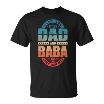Arabic Dad Baba Arab Best Baba Ever Retro Vintage Baba T-Shirt - Monsterry UK