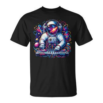Astronaut Dj Electronic Music Galaxy Outer Space T-Shirt - Monsterry