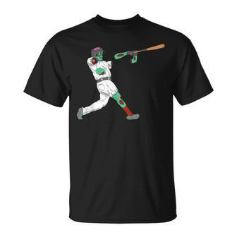 Baseball Batter Zombie T-Shirt - Monsterry