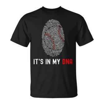 Baseball Fingerprint It's In My Dna Baseball Player T-Shirt - Monsterry UK