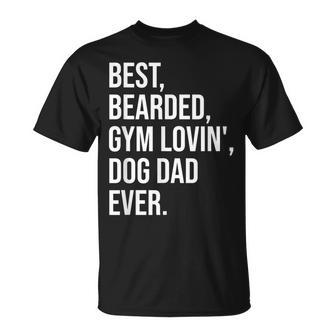 Bearded Dad Gym Lover Dog Owner Lifter Workout T-Shirt - Monsterry DE