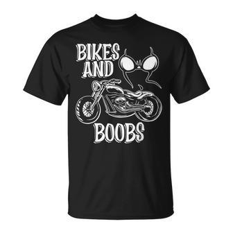 Bikes And Boobs Chopper Rider Boob Lover Chopper T-Shirt - Monsterry