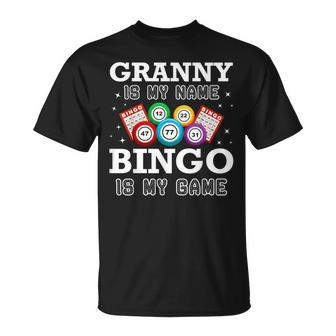 Bingo Granny Is My Name Bingo Lovers Family Casino T-Shirt - Seseable