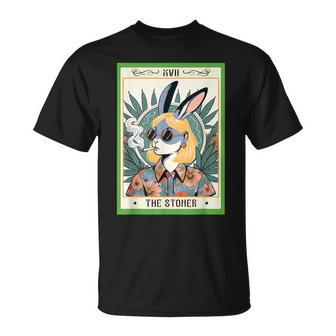 Bunny Cannabis Weed Lover 420 The Stoner Tarot Card T-Shirt - Seseable