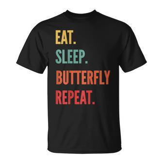 Butterfly Watching Eat Sleep Butterfly Watching T-Shirt - Monsterry