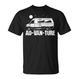 Camper Van Life Vanlife Ad-Van-Ture T-Shirt - Monsterry CA