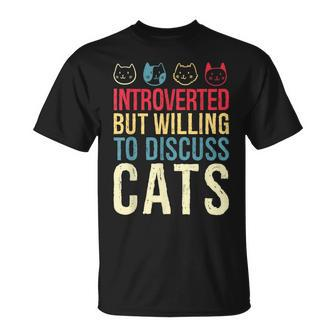 Cat Shy Person Cat Lover Introvert Cat T-Shirt - Thegiftio UK