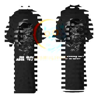 Cat Solar Eclipse 2024 T-Shirt - Thegiftio