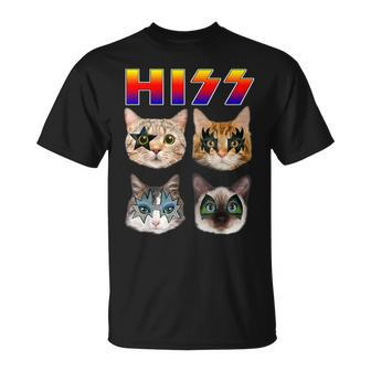 Cat Hiss Rock And Roll For Cat Lover Cat Dad Cat Mom T-Shirt - Thegiftio UK