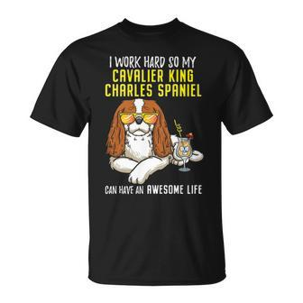 Cavalier King Charles Spaniel Ruby Dog T-Shirt | Mazezy