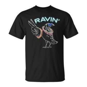 Clubbing Rave Party Raven Rave T-Shirt - Seseable