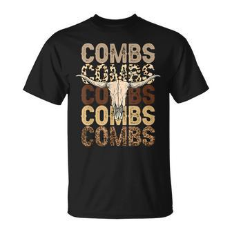 Combs Country Music Western Cow Skull Cowboy T-Shirt | Mazezy UK