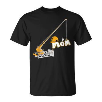 Construction Worker Mom Birthday Crew Party T-Shirt - Monsterry DE