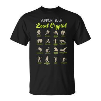 Cryptozoology Support Your Local Cryptid Research Team T-Shirt - Thegiftio UK