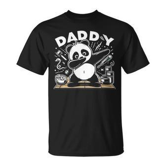 Cute Dabbing Panda Dad Daddy Bear Father's Day Dance T-Shirt - Seseable