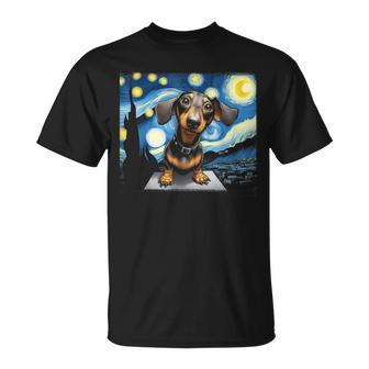 Dachshunds Sausage Dogs In A Starry Night T-Shirt - Thegiftio UK