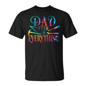 Dad Fixer Of Everything Daddy Fathers Day Tie Dye Mens T-Shirt - Thegiftio UK