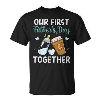 Dad And Son Our First Fathers Day Together Baby 2024 T-Shirt - Thegiftio UK