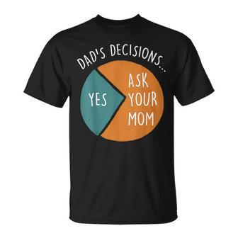 Dad’S Decisions Ask Your Mom Vintage Fathers Day Mens T-Shirt - Thegiftio UK