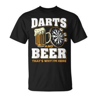 Dart And Beer Lover Graphic Darts Player T-Shirt - Thegiftio UK