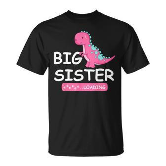 Dinosaur I'm Going To Be Big Sister 2024 Baby Loading T-Shirt - Monsterry AU