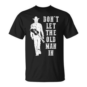 Don't Let The Old Man In Vintage Guitar Player Walk In T-Shirt | Seseable UK