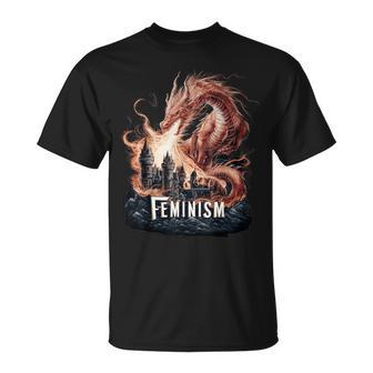 Dragon Fantasy Feminism T-Shirt - Monsterry CA