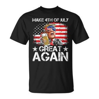 Drinking Beer Team Make 4Th Of July Great Again T-Shirt - Monsterry UK