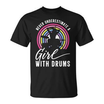 Drummer Girl T-Shirt - Seseable
