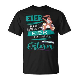 Easter Bunny Frohe Ostern Rabbit Easter Eggs Search Man T-Shirt - Seseable