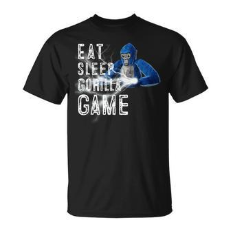 Eat Sleep Gorilla Monke Tag Gorilla Vr Gamer T-Shirt | Mazezy