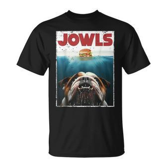 English Bulldog Jowls Burger Bully Dog Mom Dog Dad T-Shirt | Seseable CA