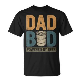 Fathers Day Dad Bod Jokes Powered By Beer Lover T-Shirt - Monsterry CA