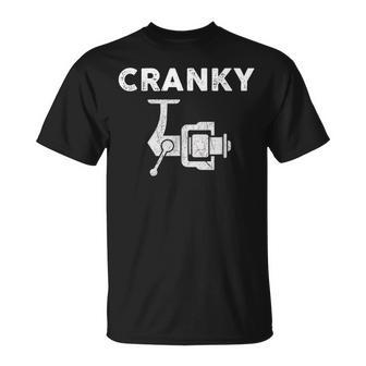 Fathers Day Fishing For Cranky Fishing Reel T-Shirt - Seseable