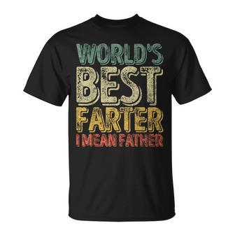 Father's Day World's Best Farter I Mean Father T-Shirt - Monsterry DE