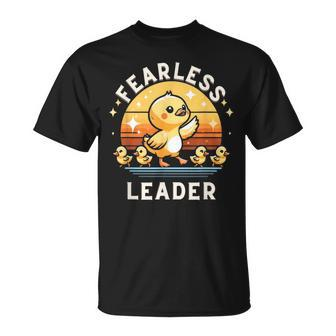 Fearless Leader Duck Ironic Duck Lovers Motivational T-Shirt - Monsterry UK