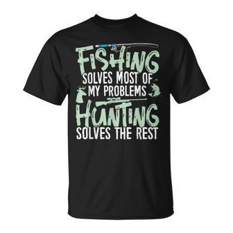 Fishing & Hunting Fishing Solves My Problems T-Shirt - Monsterry CA