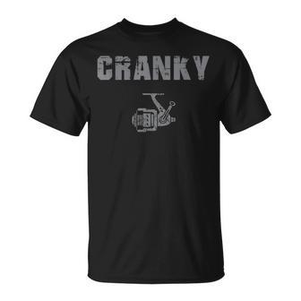 Fishing For Men Cranky Fishing Reel T-Shirt - Monsterry CA