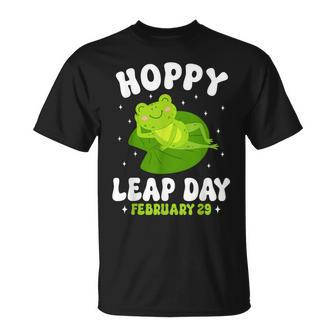 Frog Hoppy Leap Day February 29 Birthday Leap Year T-Shirt - Seseable