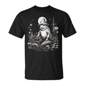 Frog Wizard Cottagecore Mushroom T-Shirt - Seseable