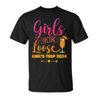Girls On The Loose Tie Dye Girls Weekend Trip 2024 T-Shirt - Monsterry