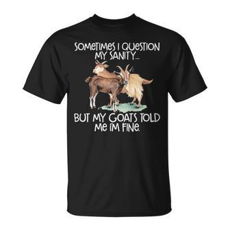 Goat For Crazy People Who Speak With Goats T-Shirt | Mazezy