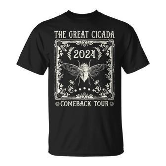 Great Cicada Comeback Tour 2024 Insect Invasion T-Shirt | Mazezy
