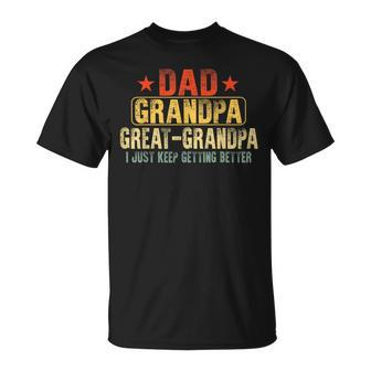 Great Grandpa For Fathers Day Dad Papa Grandpa T-Shirt - Seseable