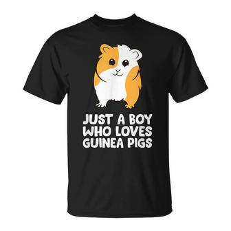 Guinea Pig Just A Boy Who Loves Guinea Pigs T-Shirt - Monsterry